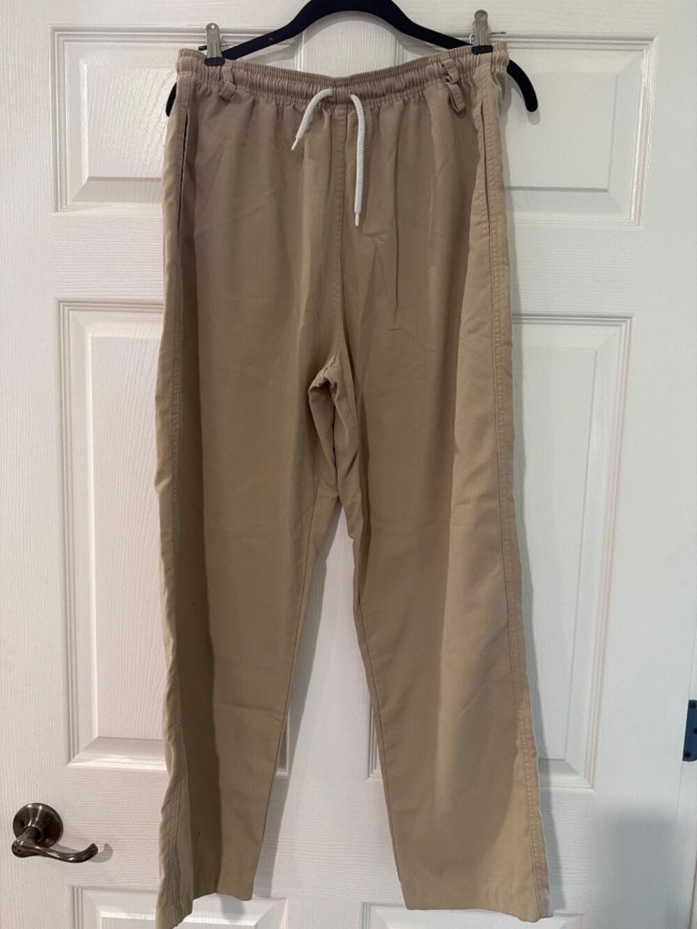 S.C.R.U.B.S. Beige Unisex Drawstring Scrub Pants M-Short 65% Polyester 35% Cotto